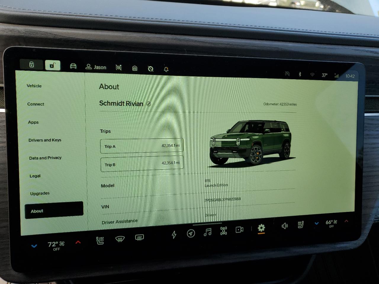 2023 Rivian R1s Launch Edition Green vin: 7PDSGABLXPN020988