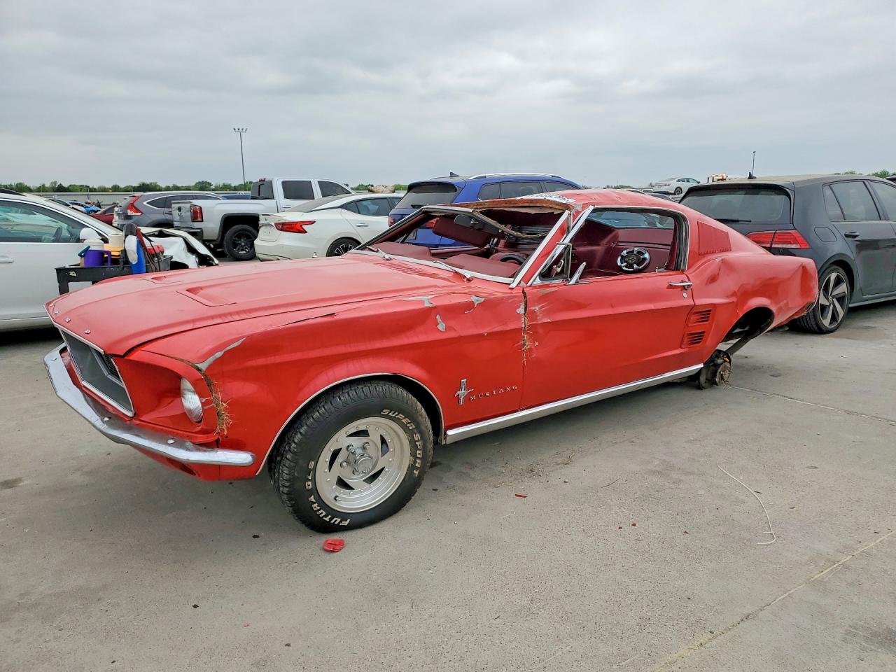 1967 Ford Mustang 2 Door Coupe Red vin: 7R02A144964