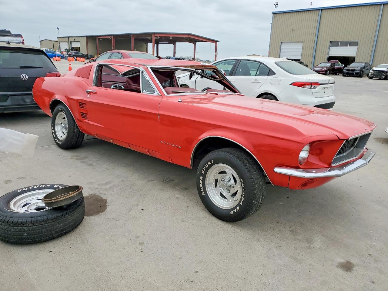 1967 Ford Mustang 2 Door Coupe Red vin: 7R02A144964
