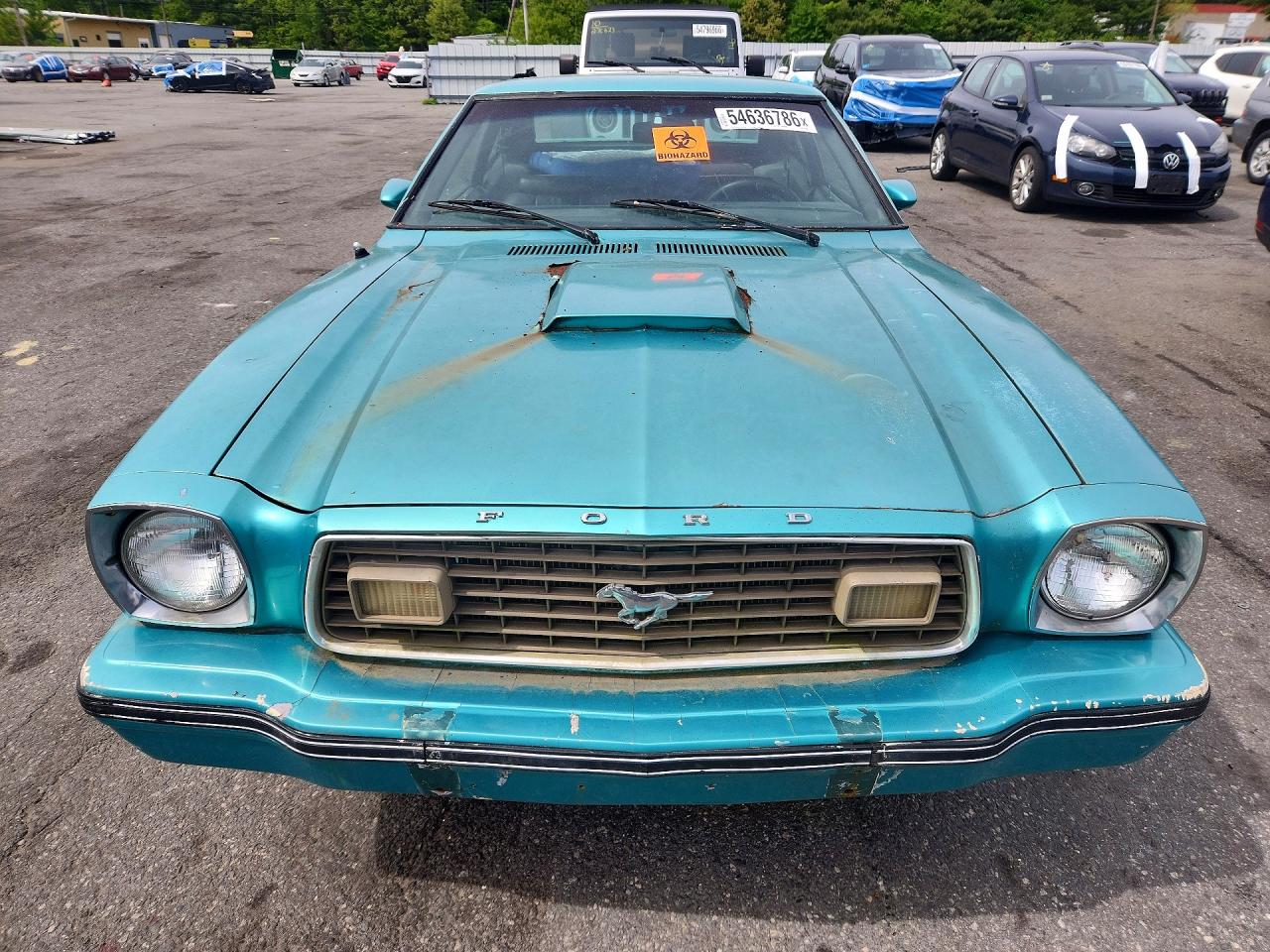 1977 Ford Mustang Turquoise vin: 7R03F102360
