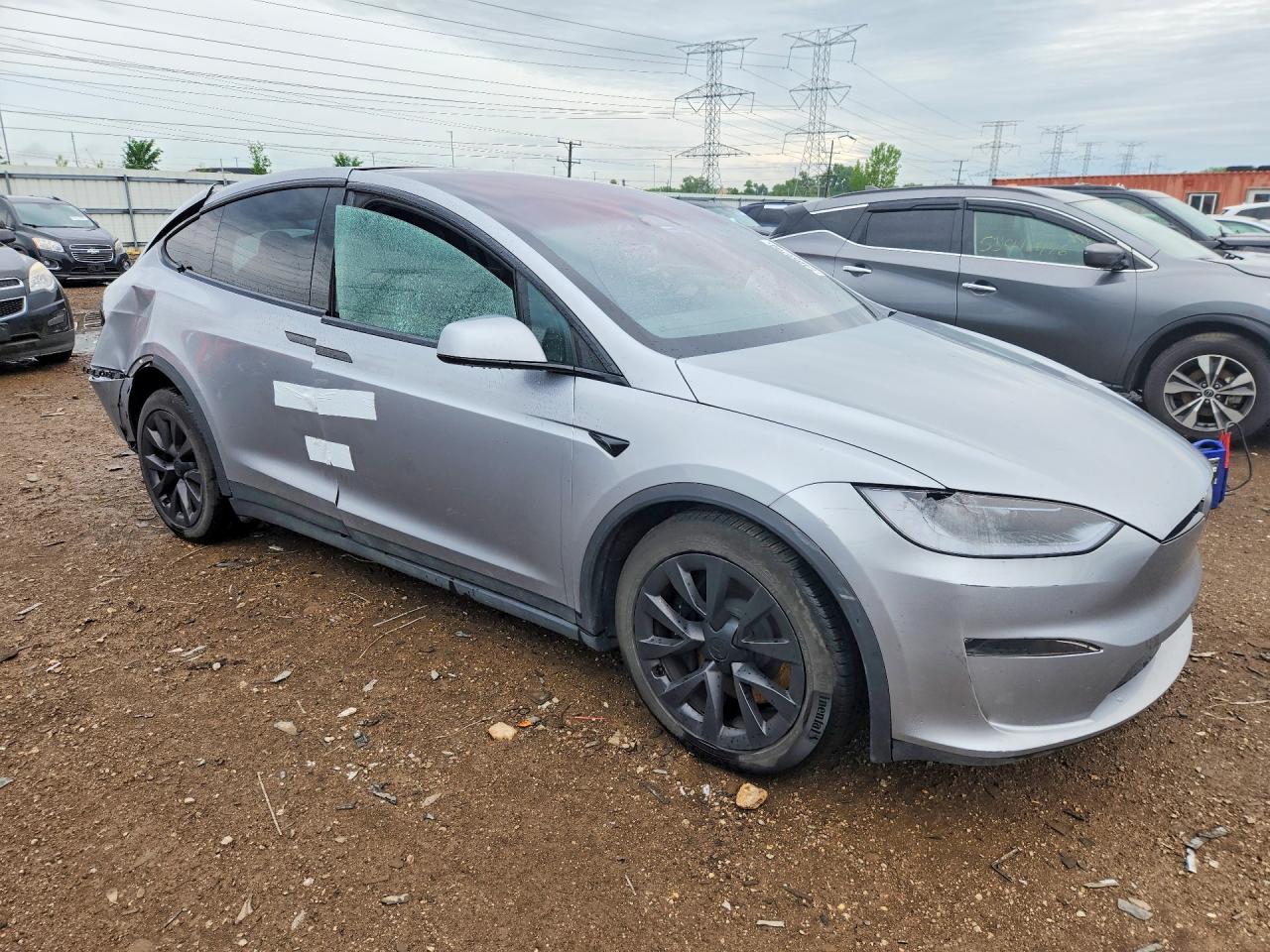 2025 Tesla Model X Gray vin: 7SAXCBE50SF469862