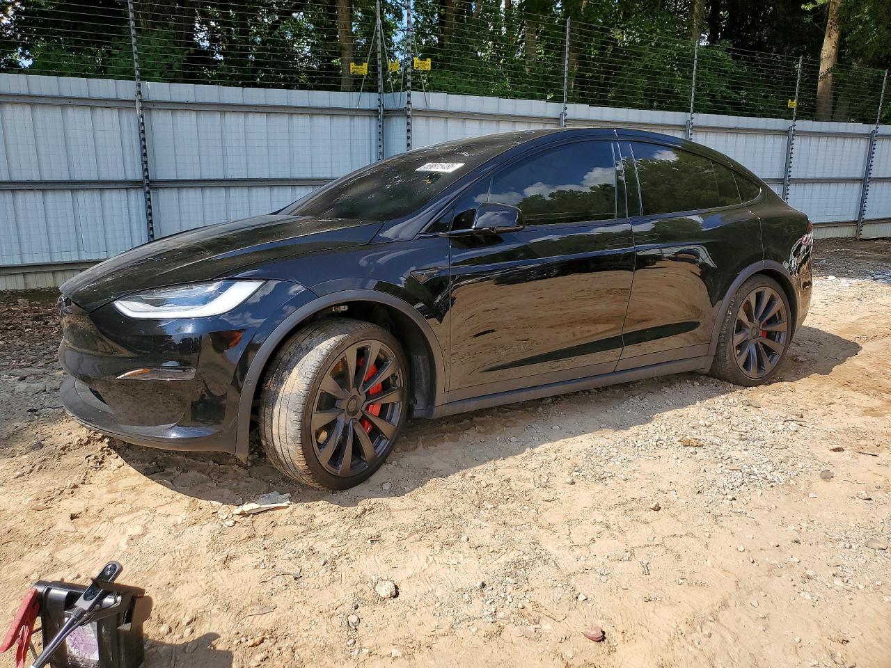 2022 Tesla Model X Черный vin: 7SAXCBE52NF331583