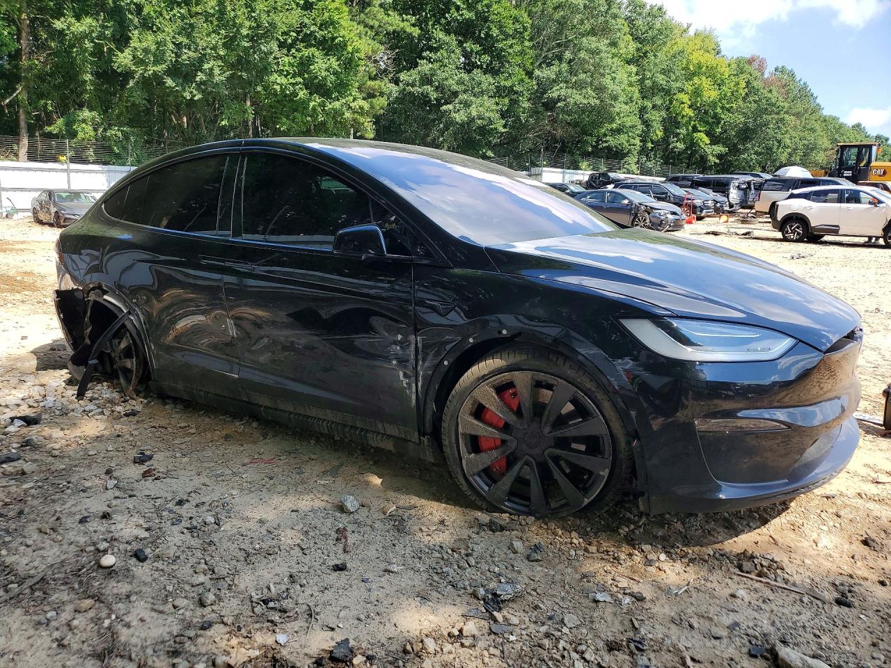 2022 Tesla Model X Black vin: 7SAXCBE52NF331583