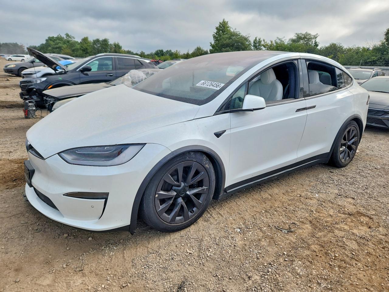 2023 Tesla Model X White vin: 7SAXCBE55PF376178