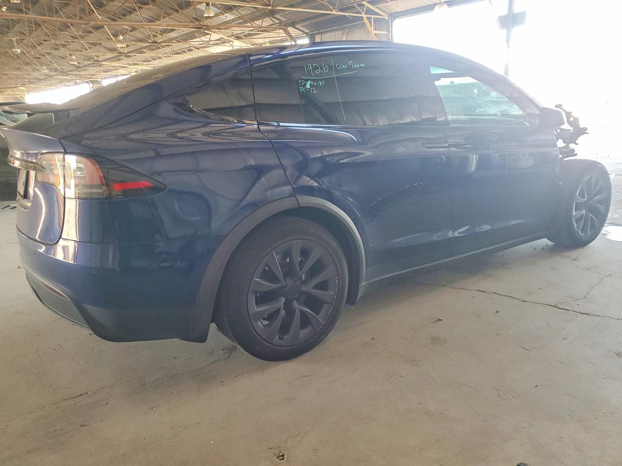 2023 Tesla Model X Blue vin: 7SAXCBE57PF378367