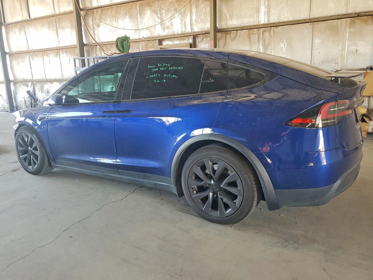 2023 Tesla Model X Blue vin: 7SAXCBE57PF378367
