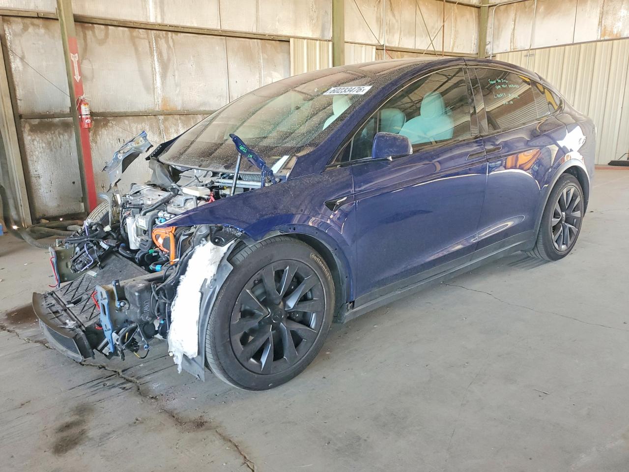 2023 Tesla Model X Blue vin: 7SAXCBE57PF378367