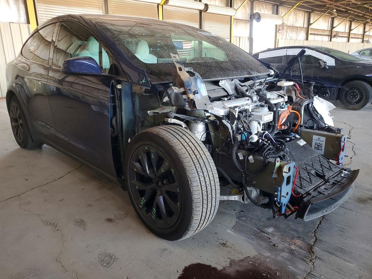 2023 Tesla Model X Blue vin: 7SAXCBE57PF378367