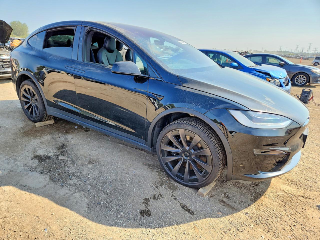 2022 Tesla Model X Black vin: 7SAXCBE67NF354740