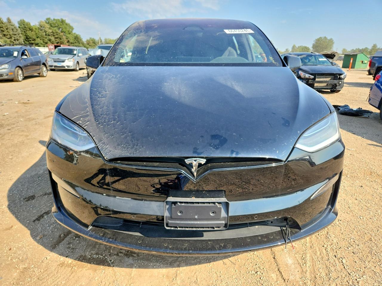 2022 Tesla Model X Black vin: 7SAXCBE67NF354740