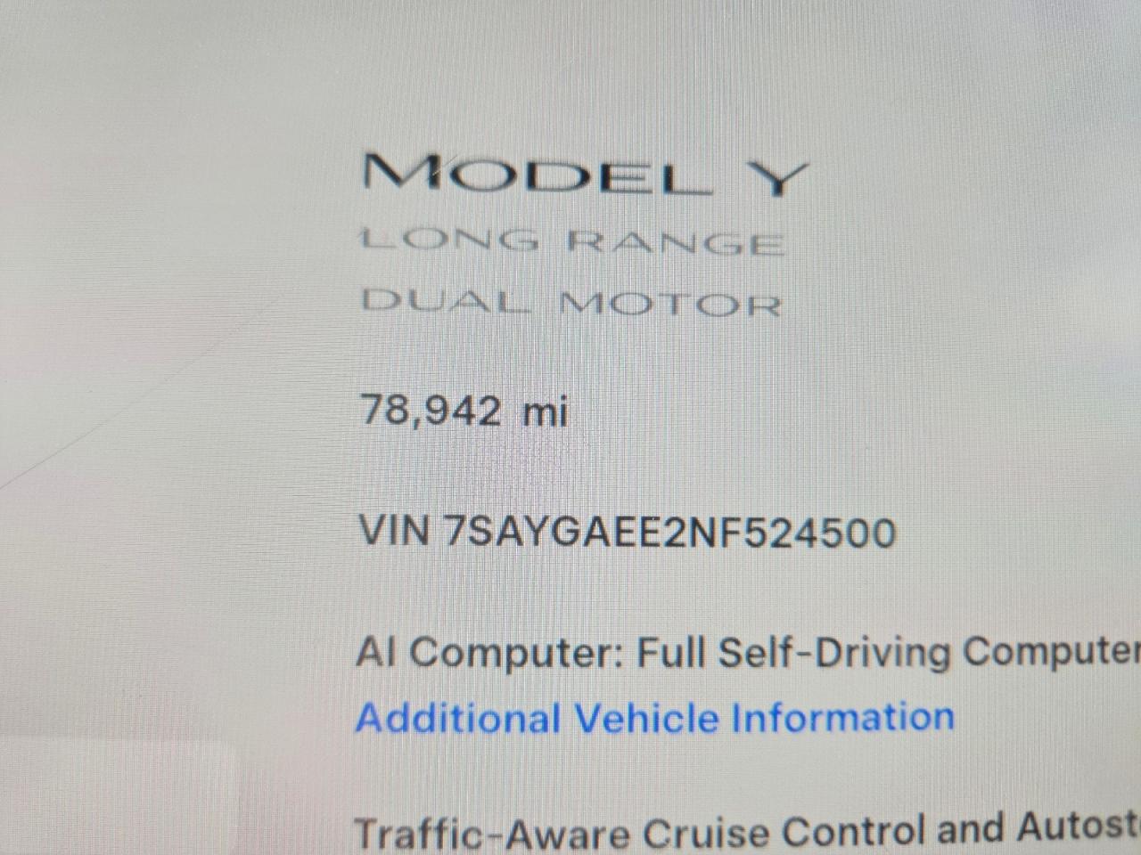 2022 Tesla Model Y Черный vin: 7SAYGAEE2NF524500