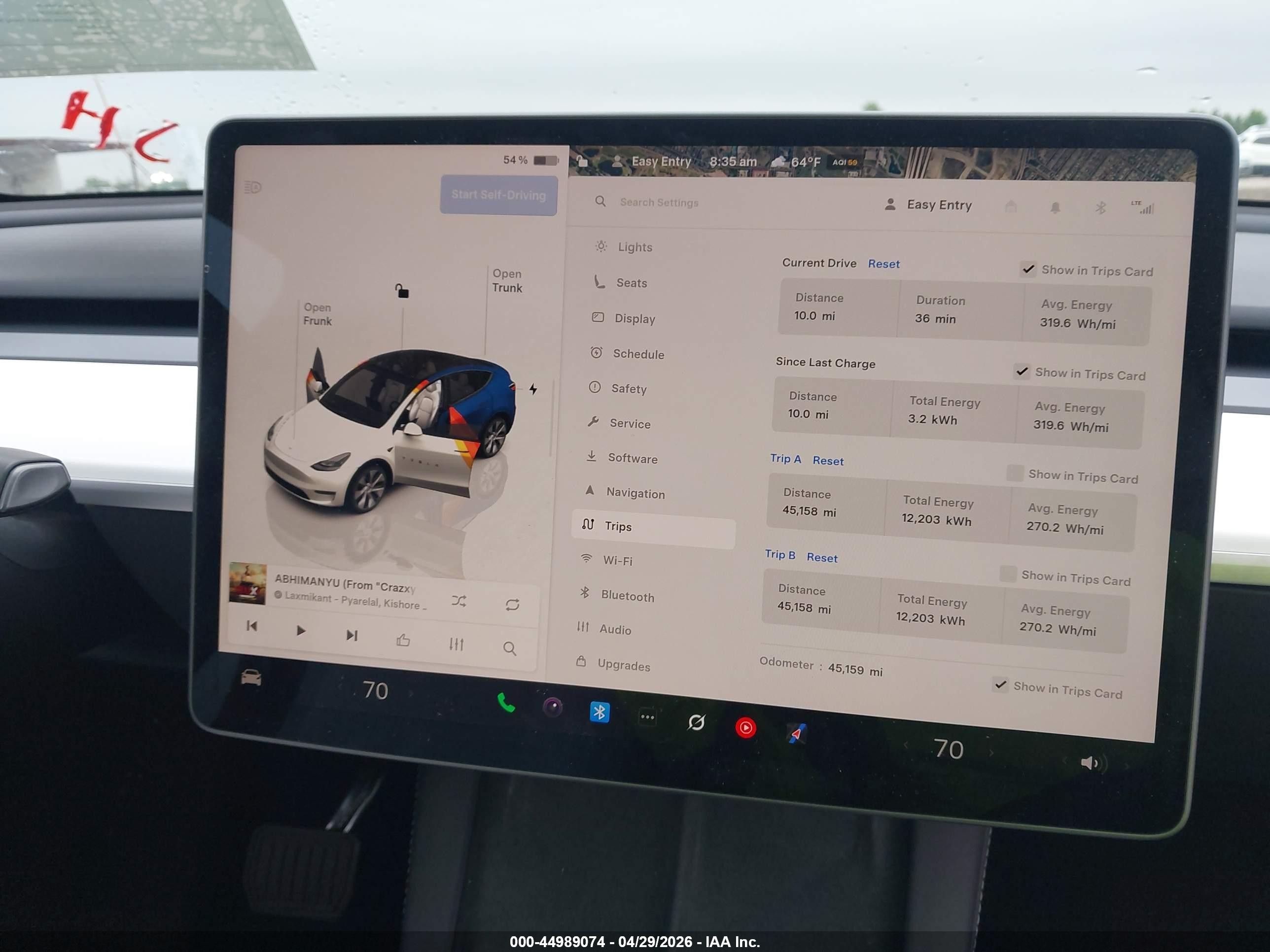 2024 Tesla Model Y Long Range Dual Motor All-wheel Drive Gray vin: 7SAYGAEE2RF046536