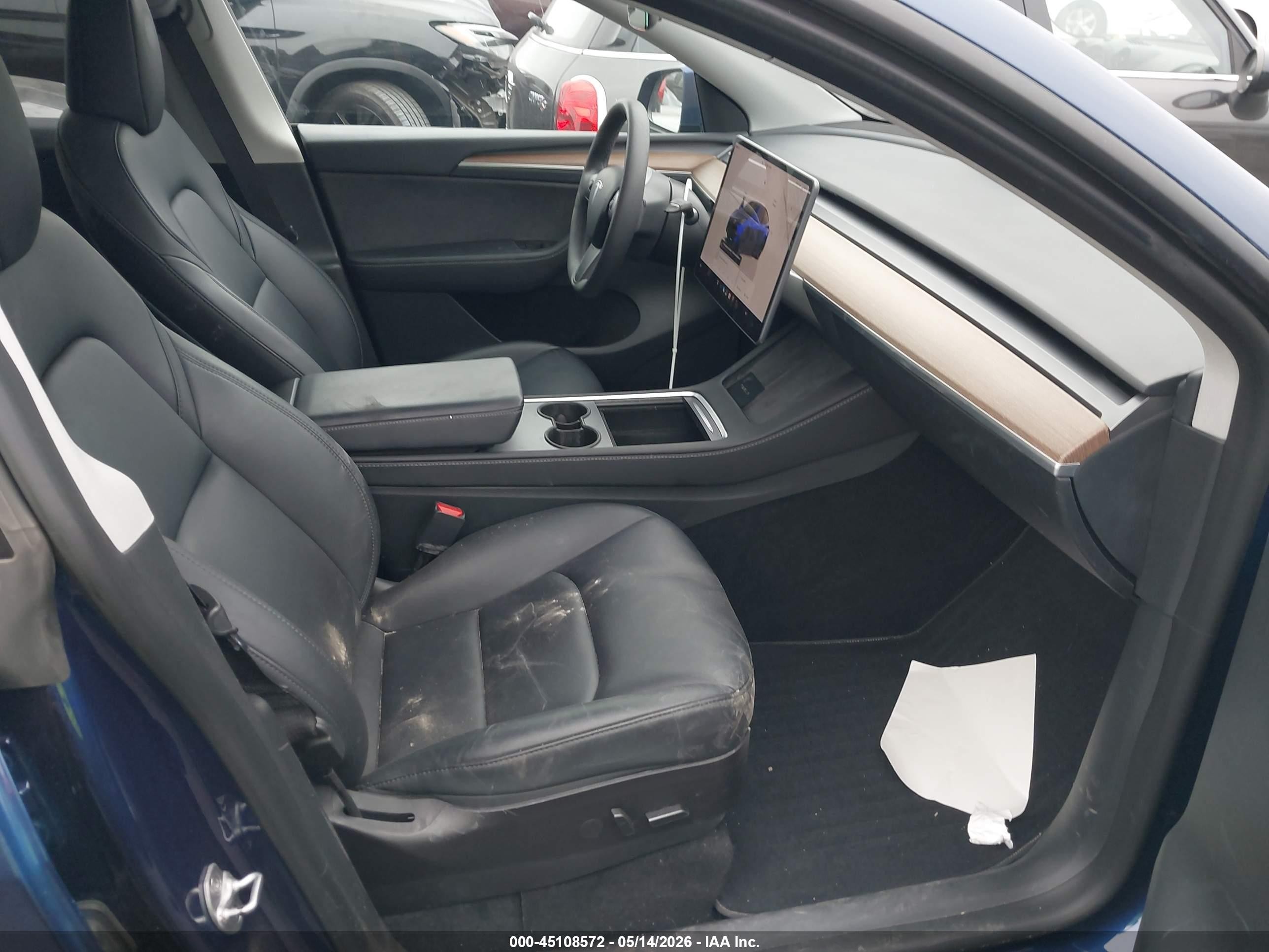 2023 Tesla Model Y Awd/long Range Dual Motor All-wheel Drive Blue vin: 7SAYGAEE6PF706588