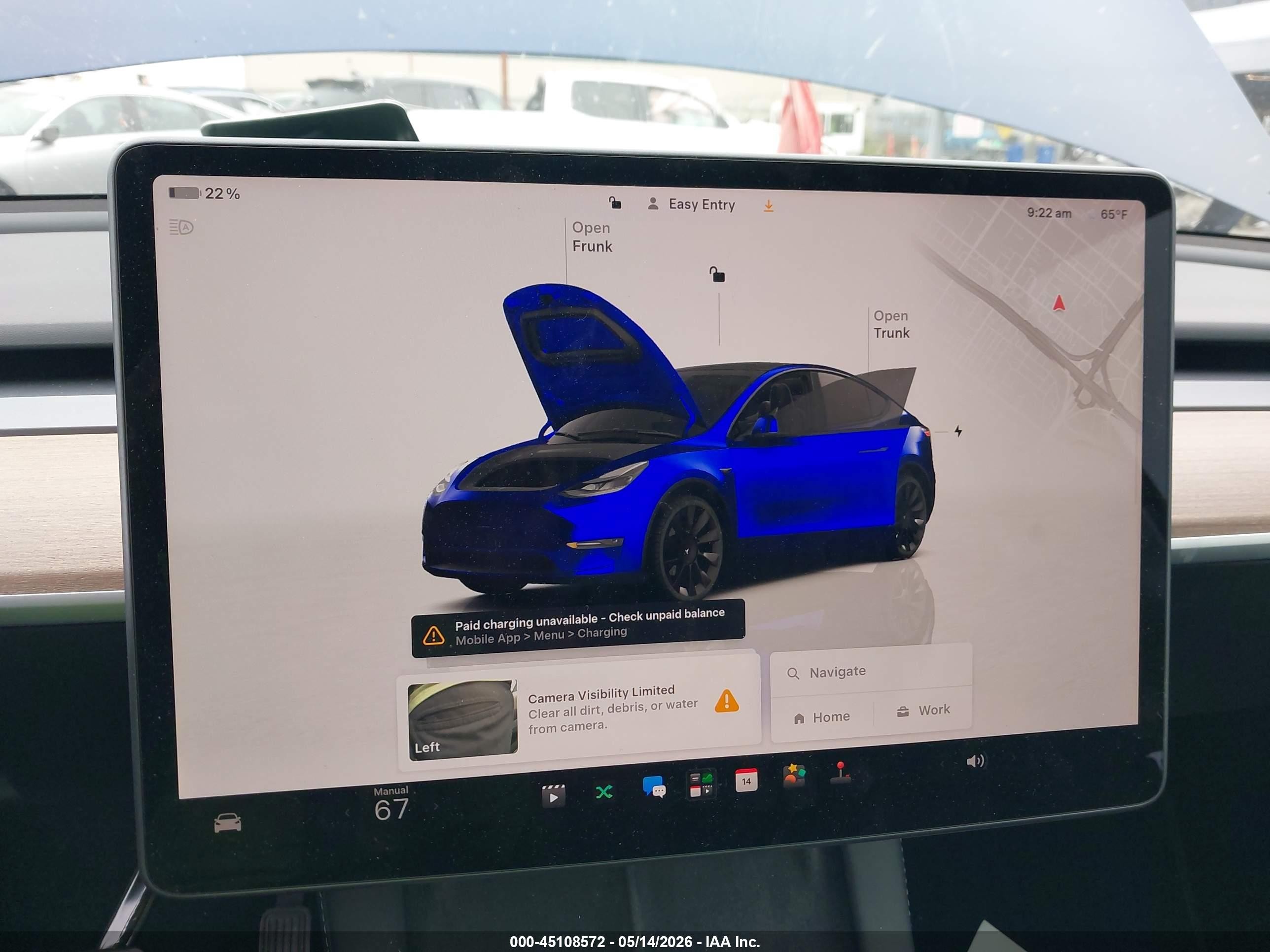 2023 Tesla Model Y Awd/long Range Dual Motor All-wheel Drive Blue vin: 7SAYGAEE6PF706588