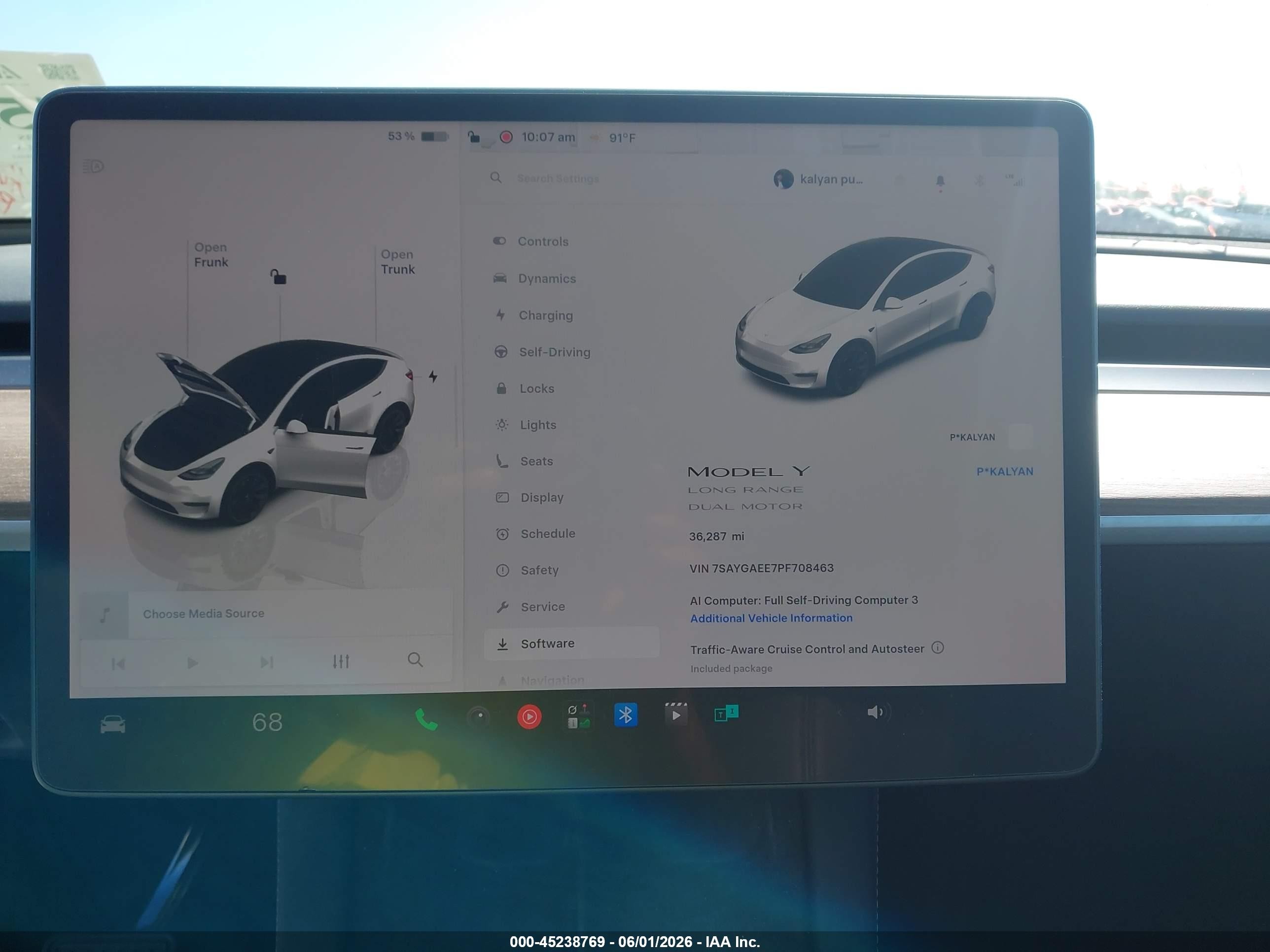 2023 Tesla Model Y   Белый vin: 7SAYGAEE7PF708463