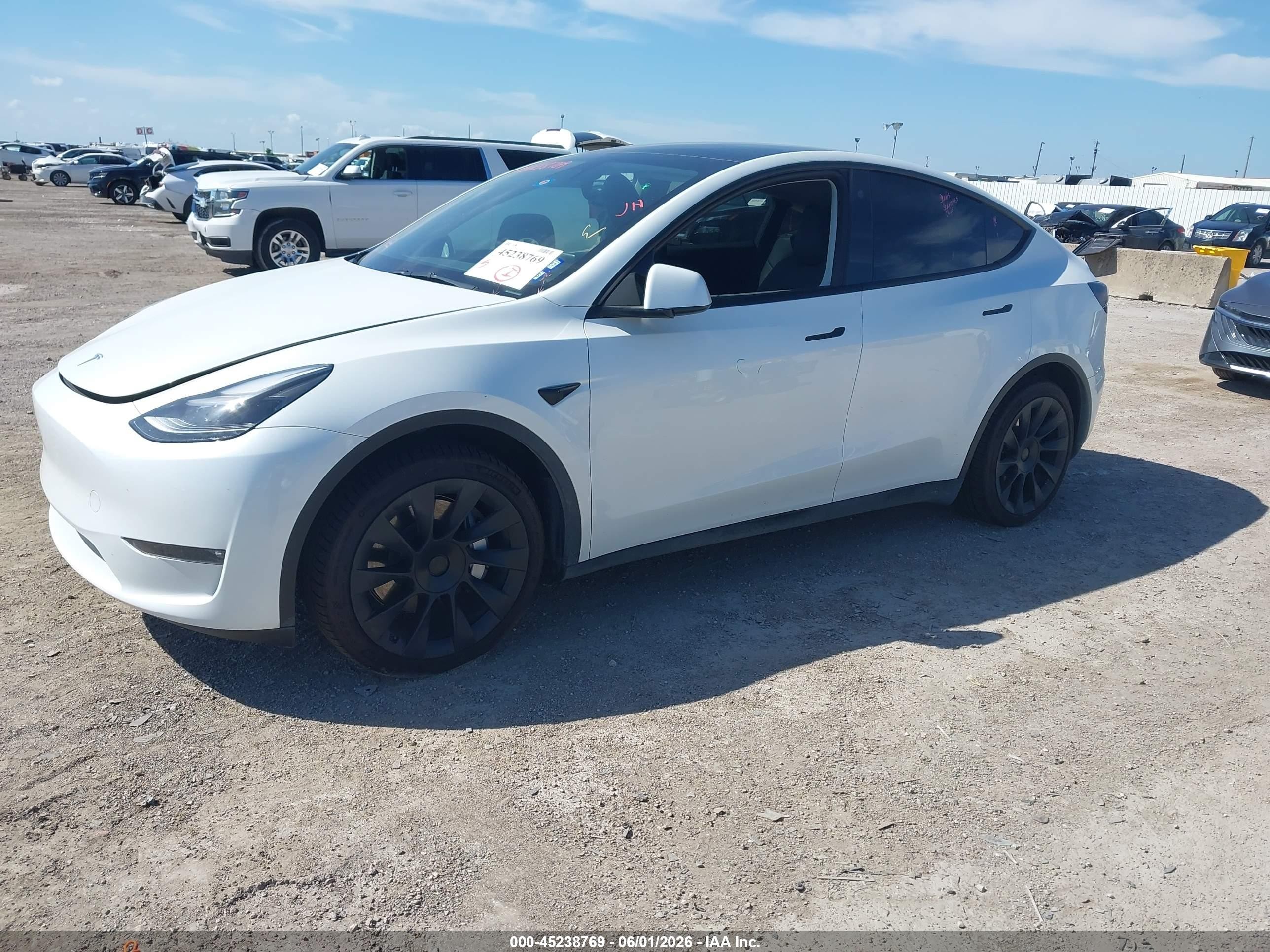 2023 Tesla Model Y   Белый vin: 7SAYGAEE7PF708463