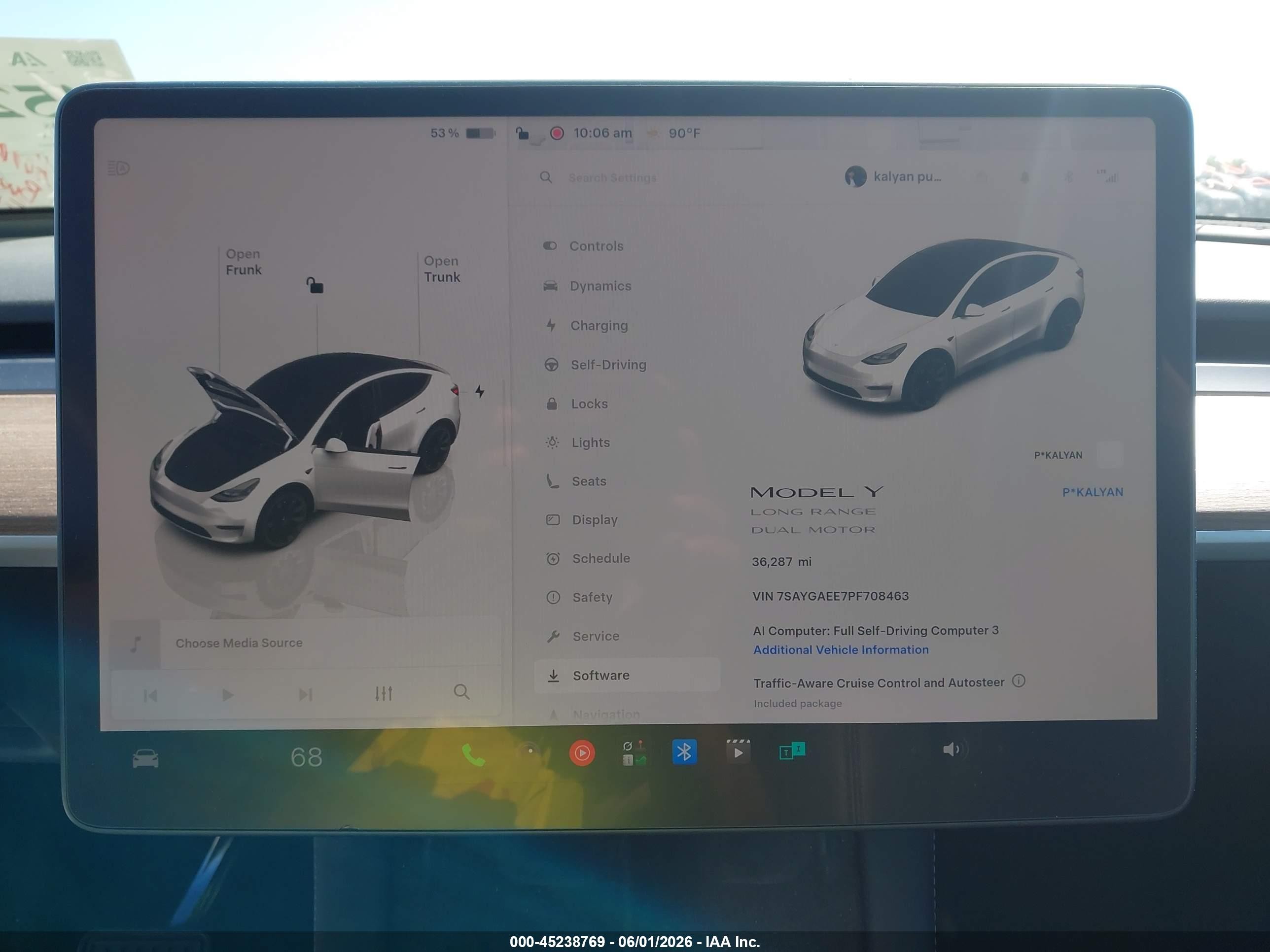2023 Tesla Model Y   Белый vin: 7SAYGAEE7PF708463