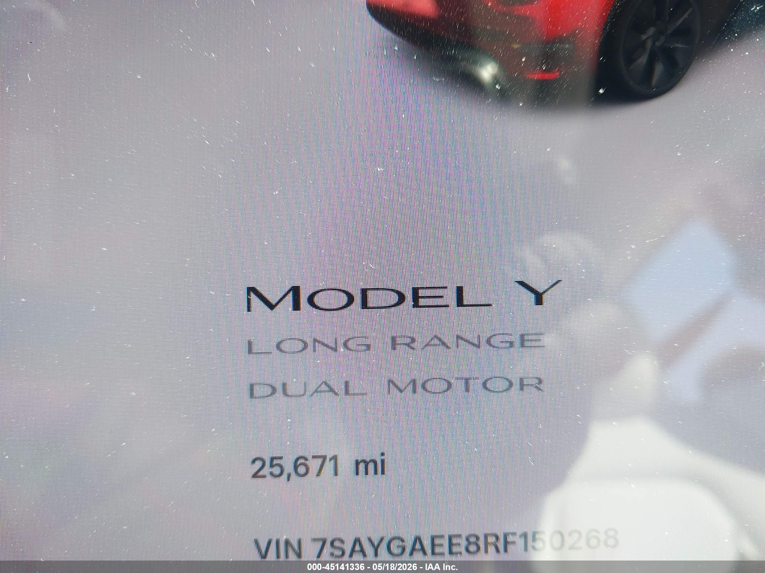2024 Tesla Model Y Long Range Dual Motor All-wheel Drive Black vin: 7SAYGAEE8RF150268