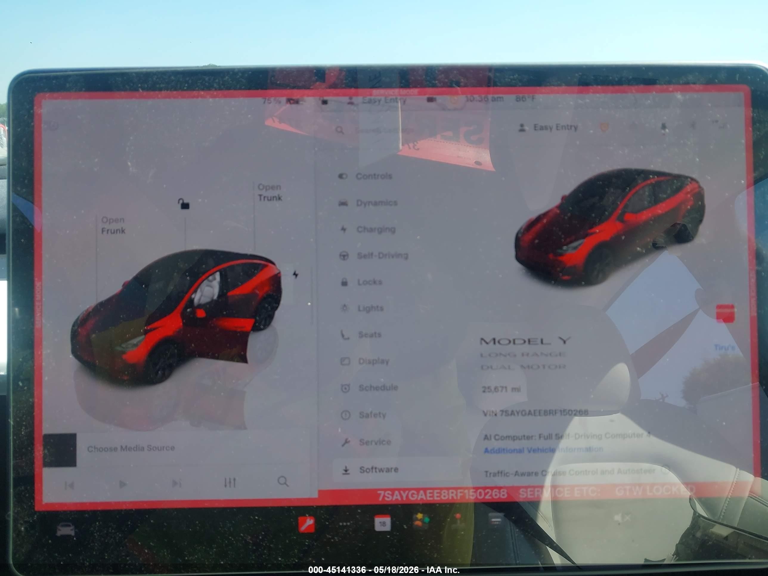2024 Tesla Model Y Long Range Dual Motor All-wheel Drive Black vin: 7SAYGAEE8RF150268