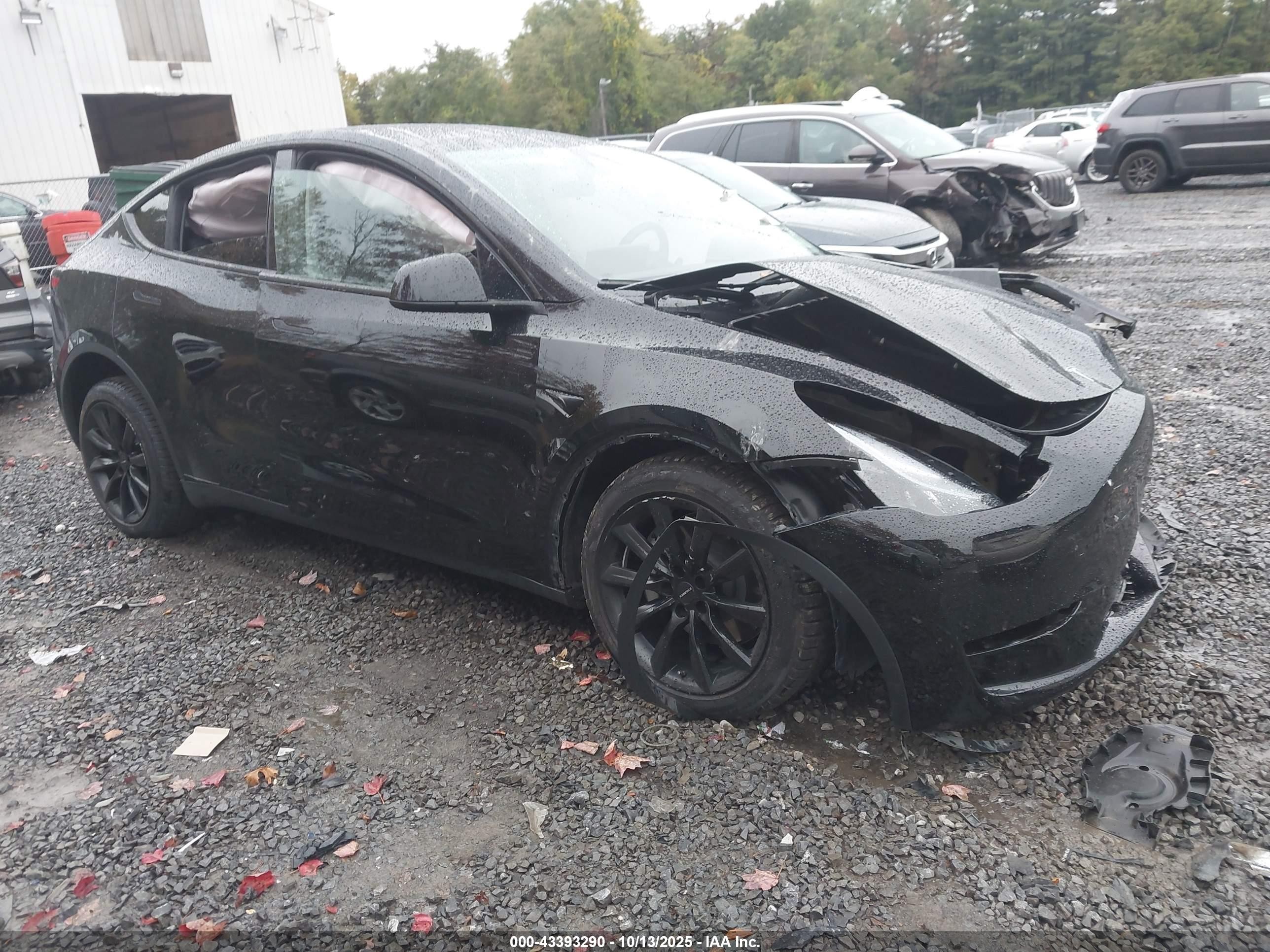 2024 Tesla Model Y Long Range Dual Motor All-wheel Drive Black vin: 7SAYGAEEXRF060832