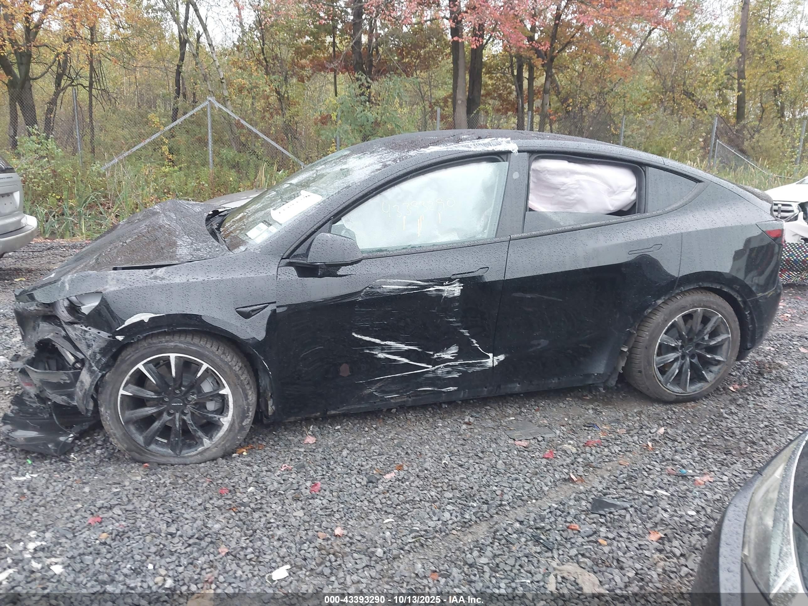 2024 Tesla Model Y Long Range Dual Motor All-wheel Drive Black vin: 7SAYGAEEXRF060832