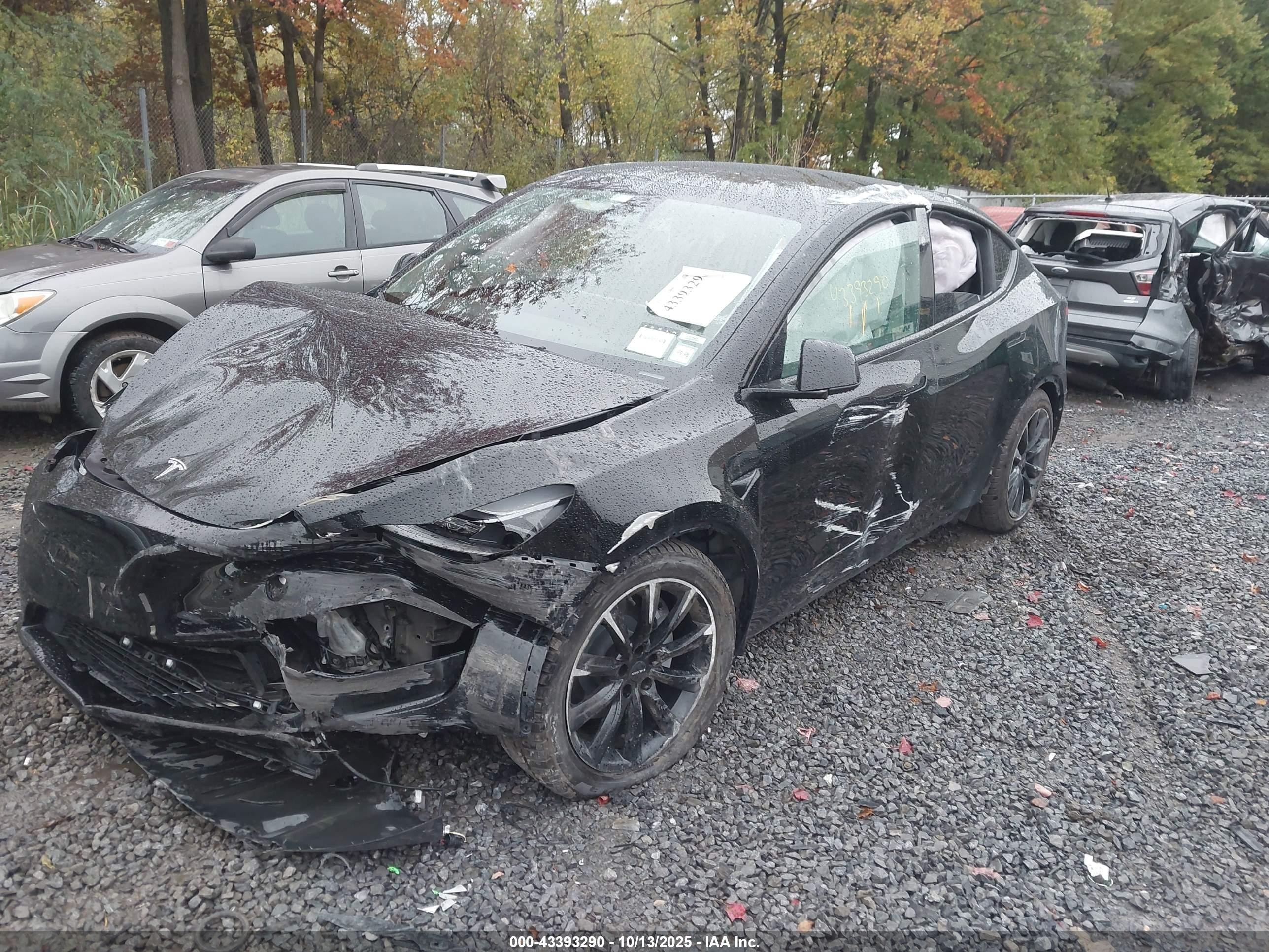 2024 Tesla Model Y Long Range Dual Motor All-wheel Drive Black vin: 7SAYGAEEXRF060832