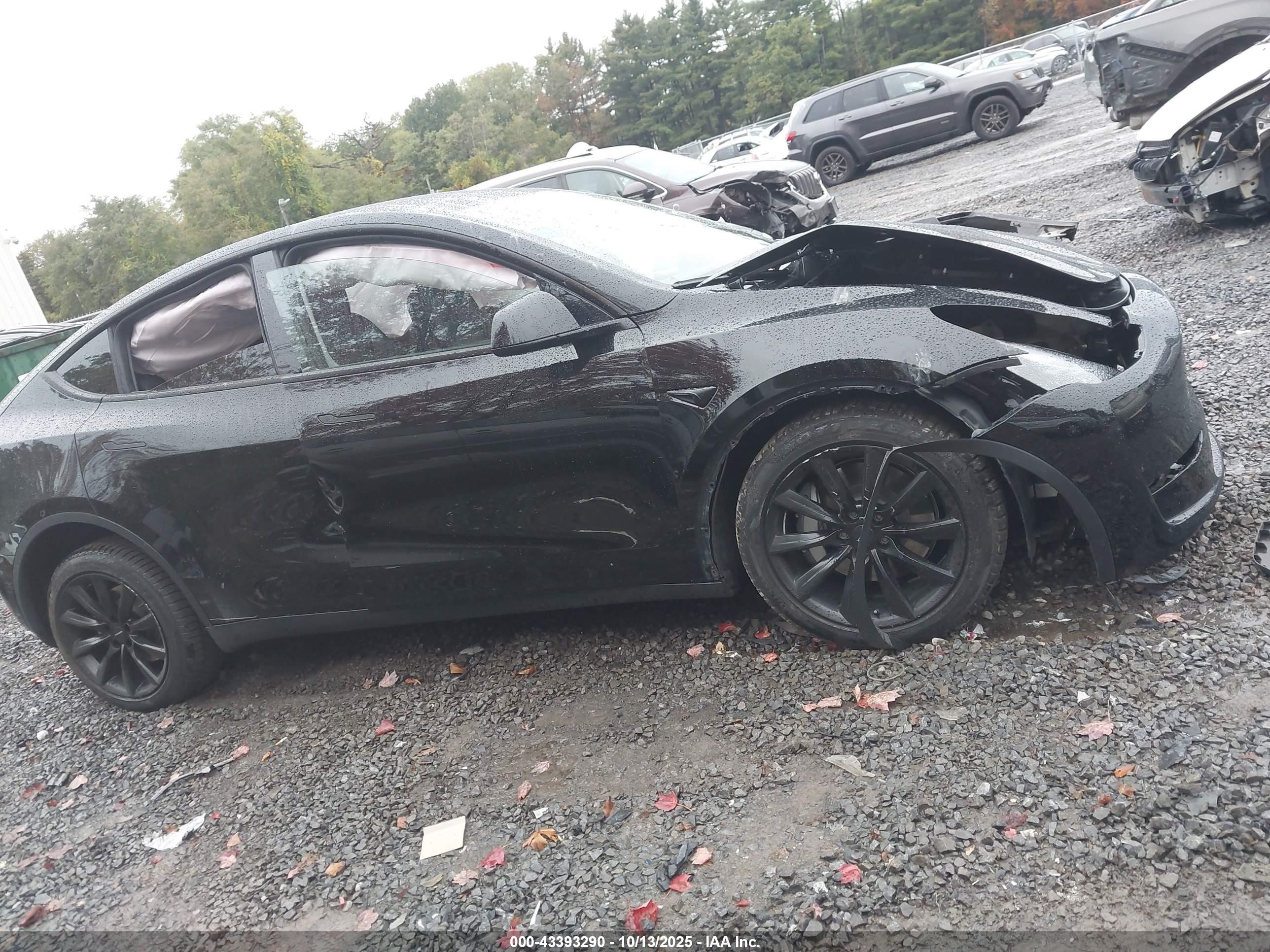 2024 Tesla Model Y Long Range Dual Motor All-wheel Drive Black vin: 7SAYGAEEXRF060832