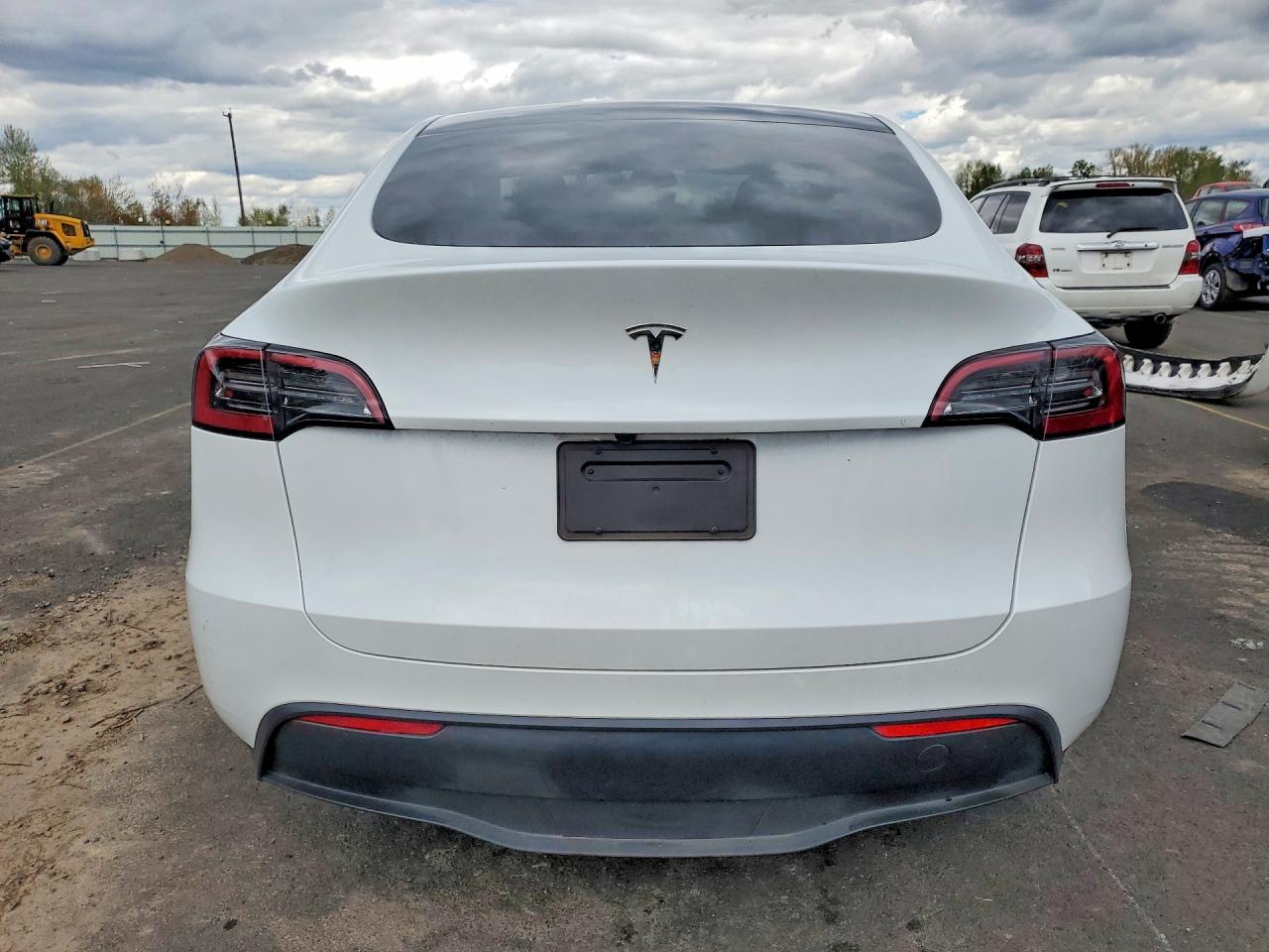 2025 Tesla Model Y White vin: 7SAYGDED0SF281595