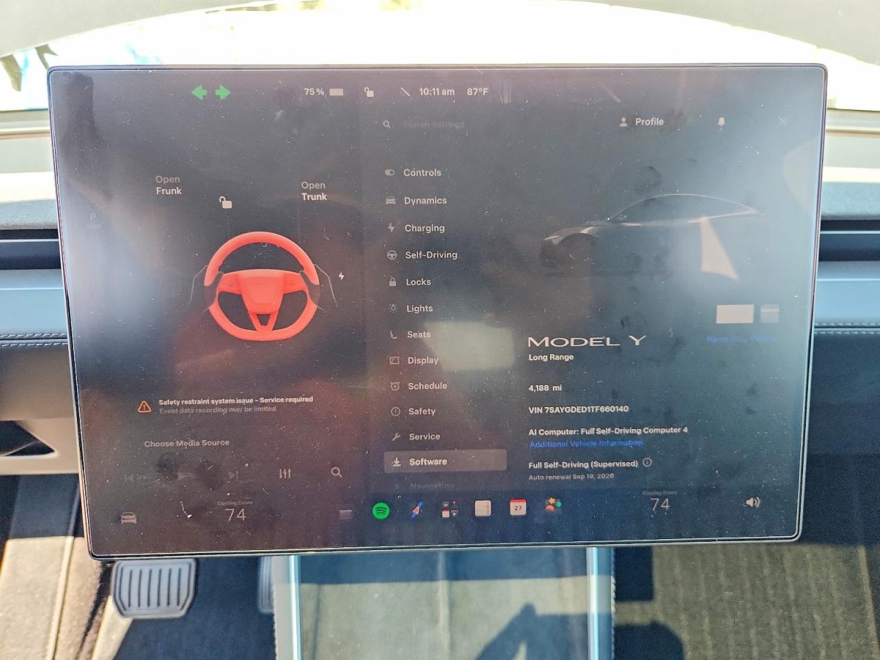 2026 Tesla Model Y Black vin: 7SAYGDED1TF660140