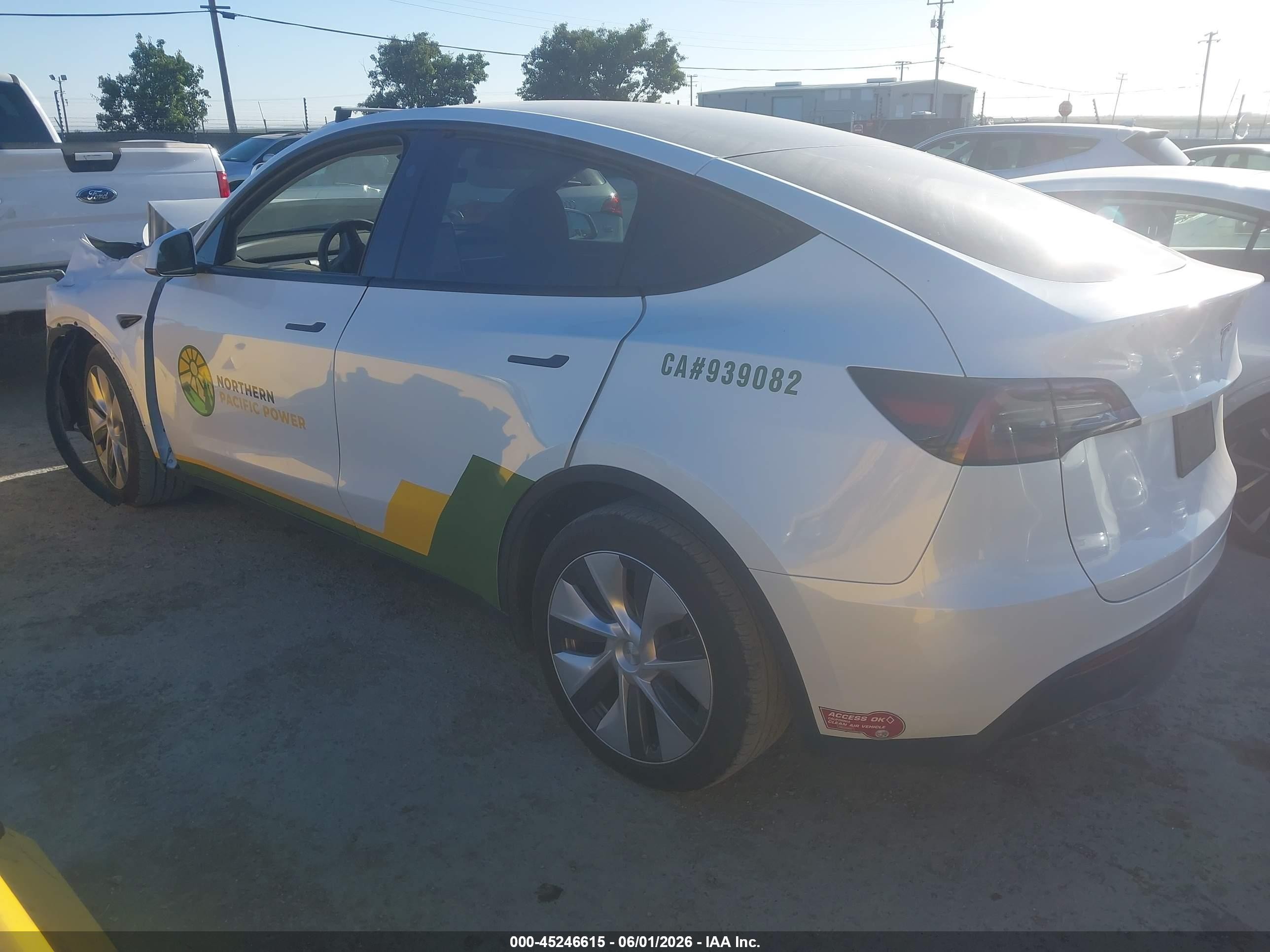 2023 Tesla Model Y Rwd Белый vin: 7SAYGDED3PF950241