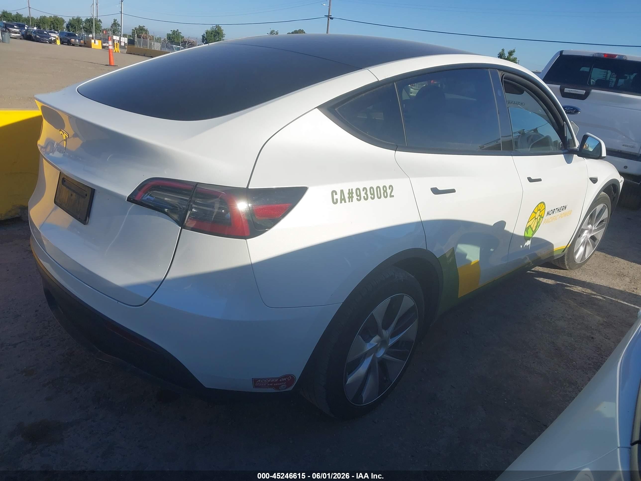 2023 Tesla Model Y Rwd Белый vin: 7SAYGDED3PF950241