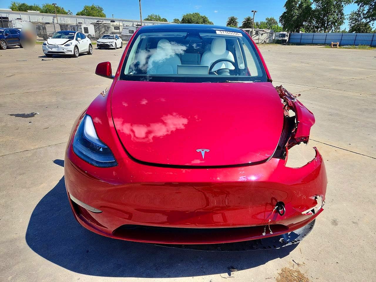 2025 Tesla Model Y Красный vin: 7SAYGDED3SF234979