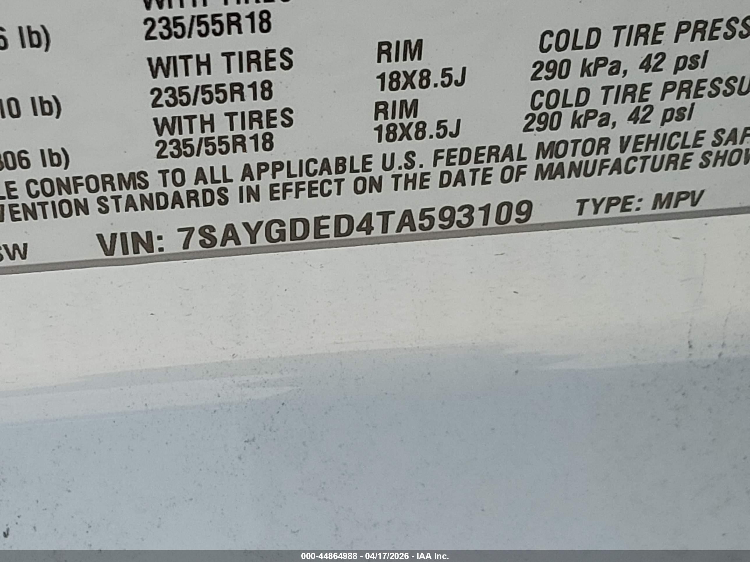 2026 Tesla Model Y Premium Rear-wheel Drive/standard Rear-wheel Drive White vin: 7SAYGDED4TA593109