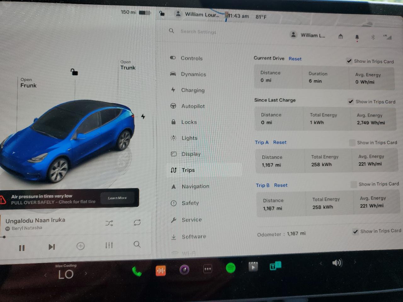 2024 Tesla Model Y  Синий vin: 7SAYGDED5RF077269