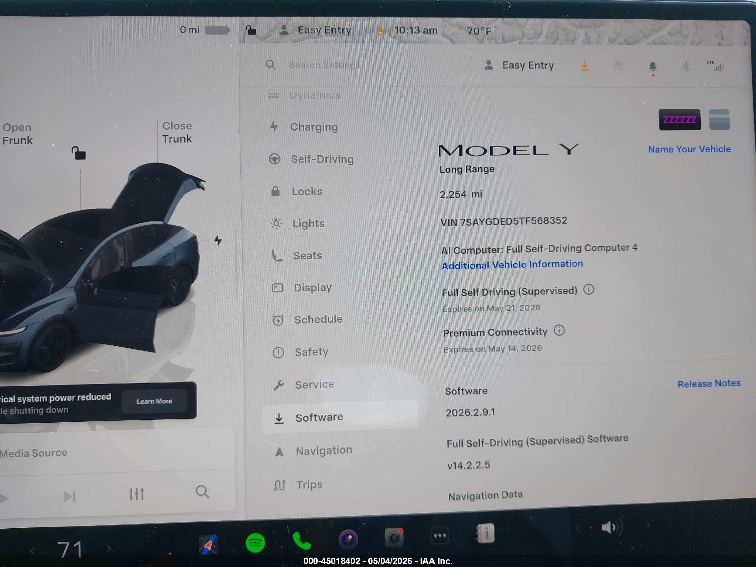 2026 Tesla Model Y Black vin: 7SAYGDED5TF568352