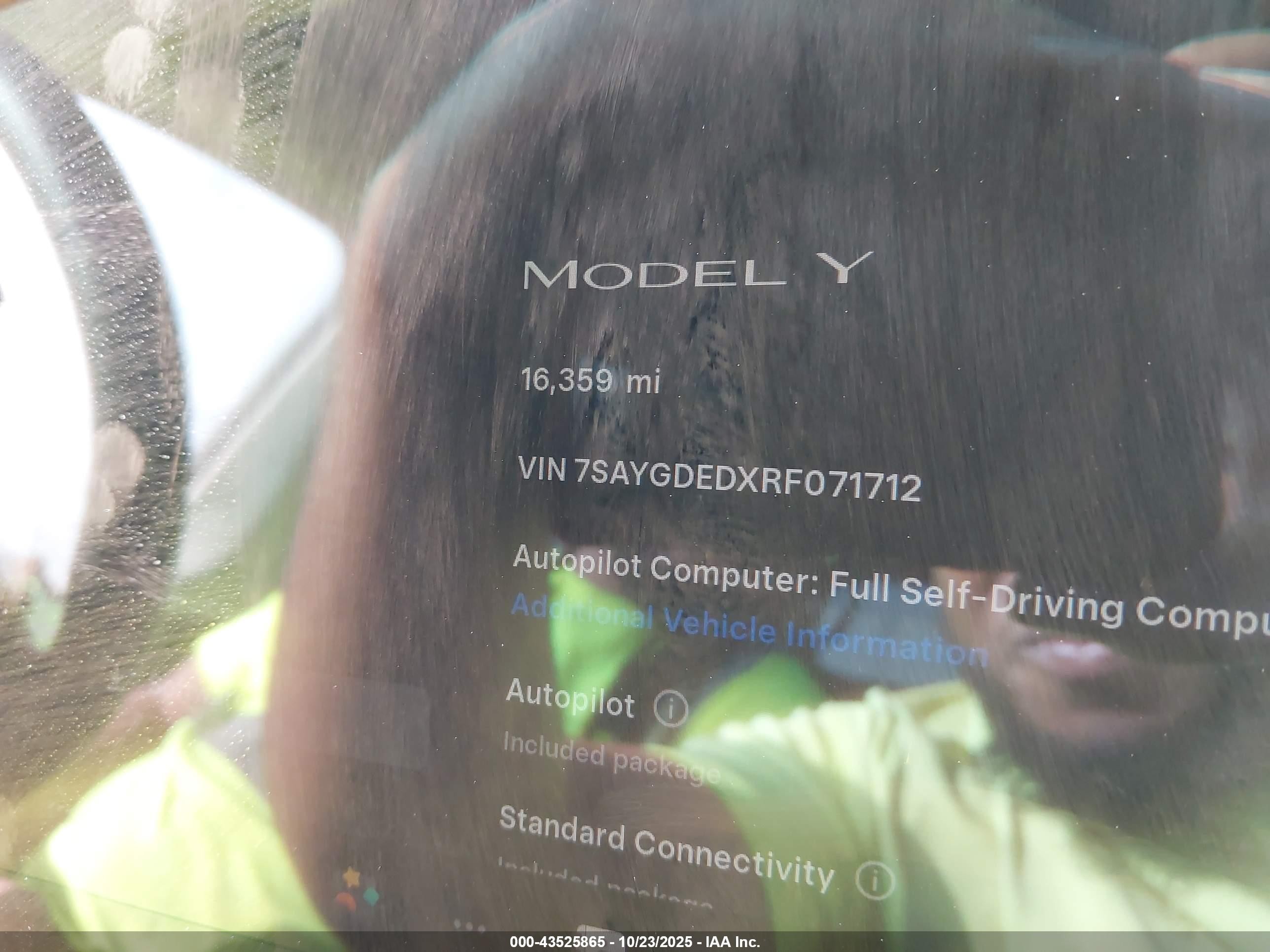 2024 Tesla Model Y Rwd Black vin: 7SAYGDEDXRF071712