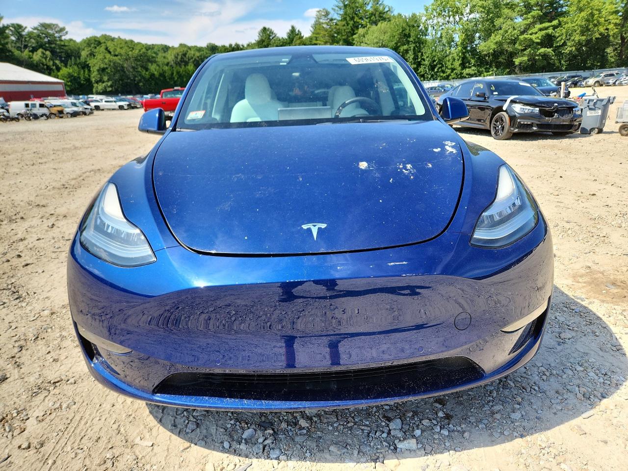 2022 Tesla Model Y Blue vin: 7SAYGDEE0NF368250