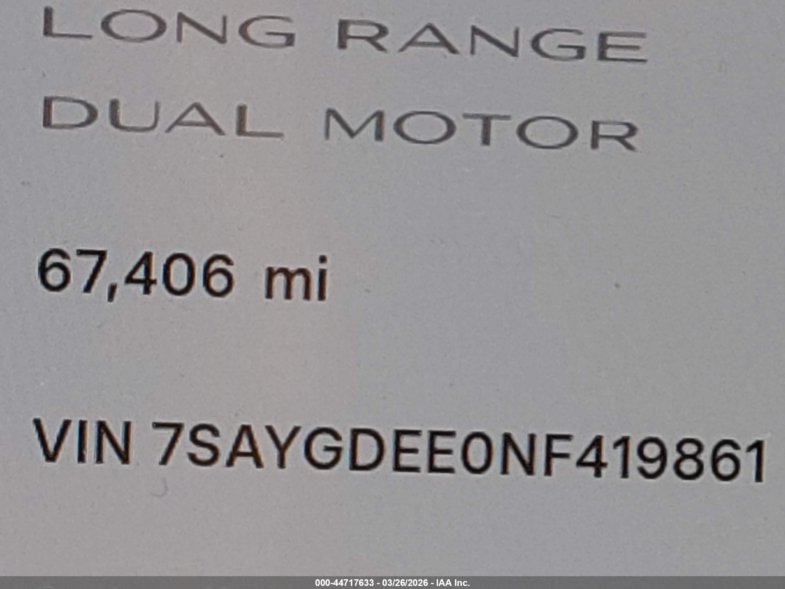 2022 Tesla Model Y Long Range Dual Motor All-wheel Drive Black vin: 7SAYGDEE0NF419861