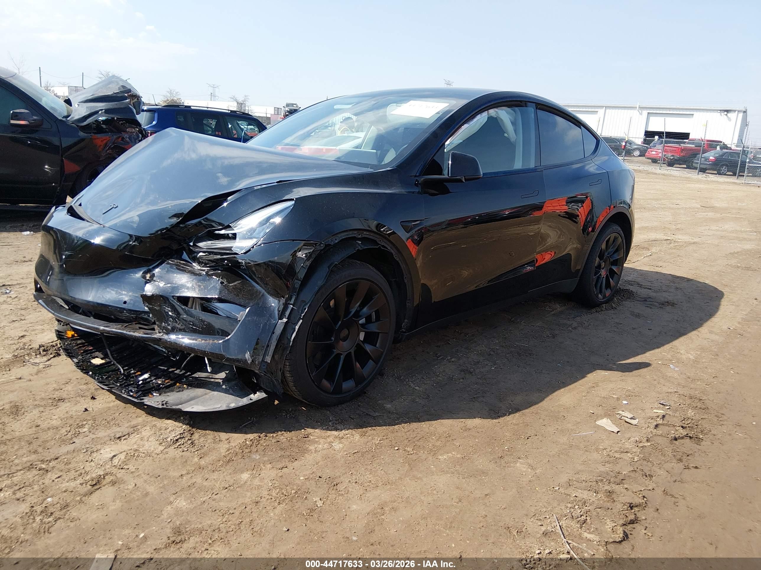 2022 Tesla Model Y Long Range Dual Motor All-wheel Drive Black vin: 7SAYGDEE0NF419861