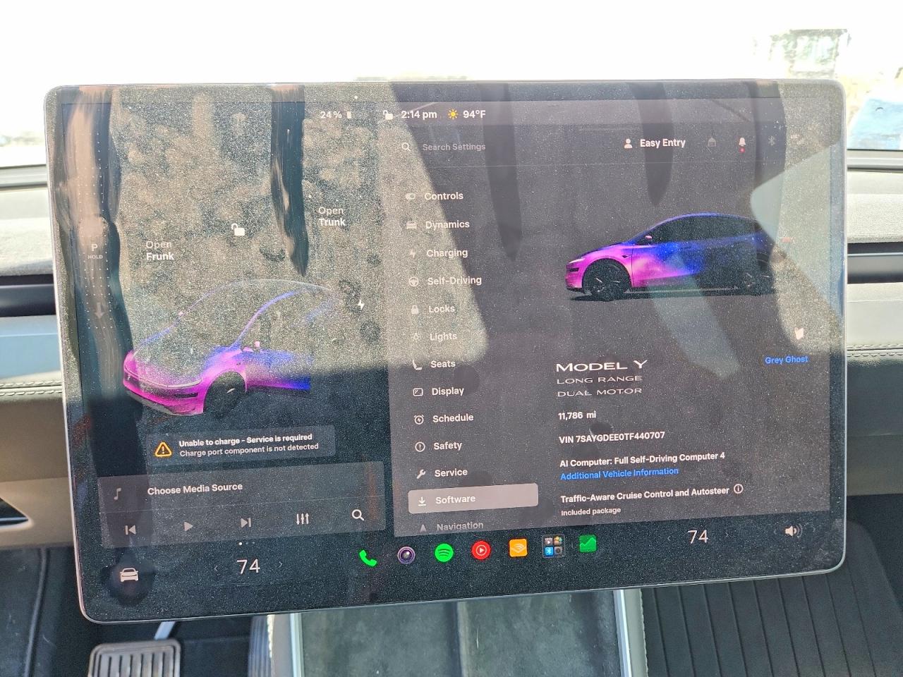 2026 Tesla Model Y Charcoal vin: 7SAYGDEE0TF440707