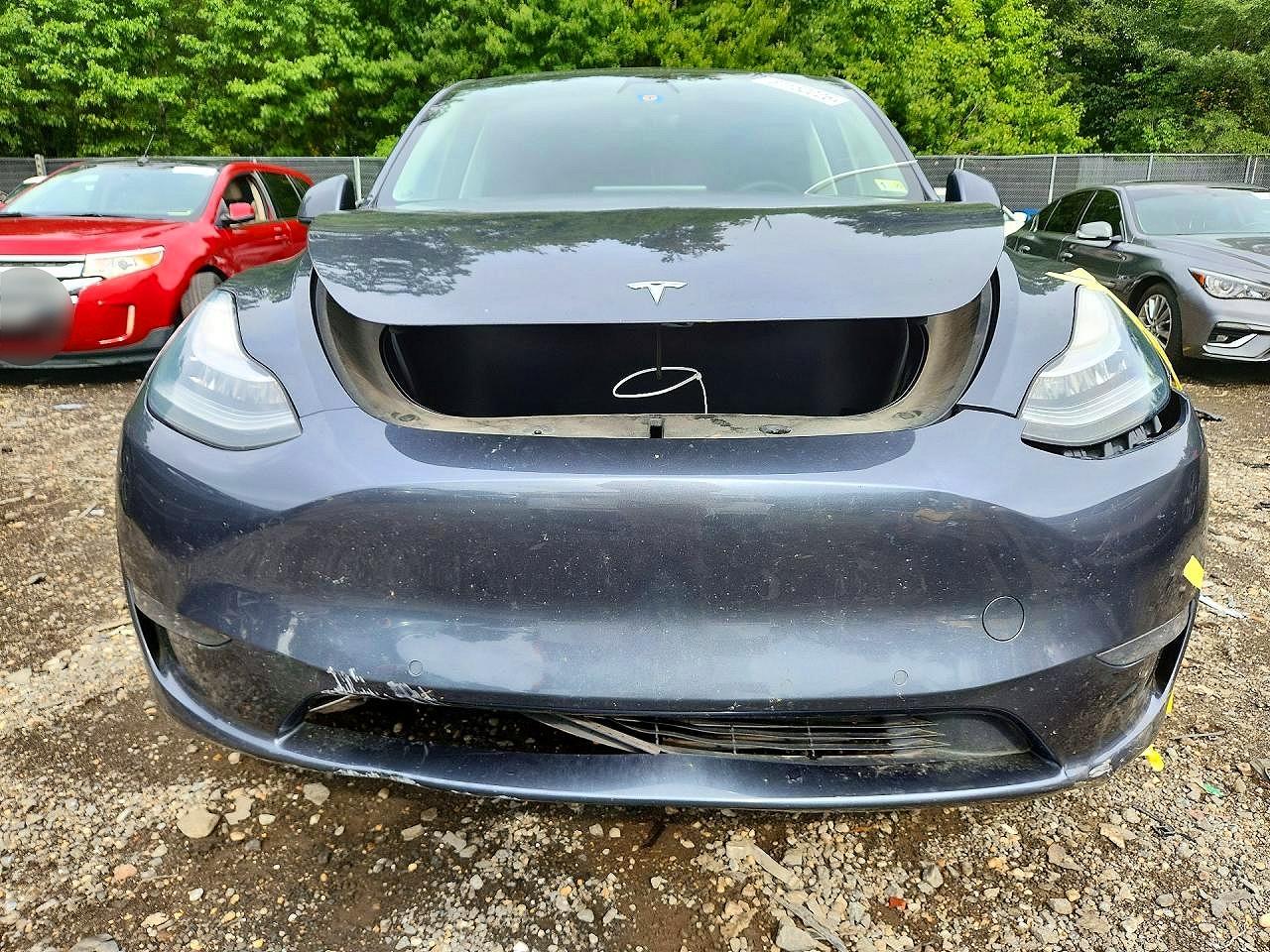 2022 Tesla Model Y Gray vin: 7SAYGDEE1NA002973
