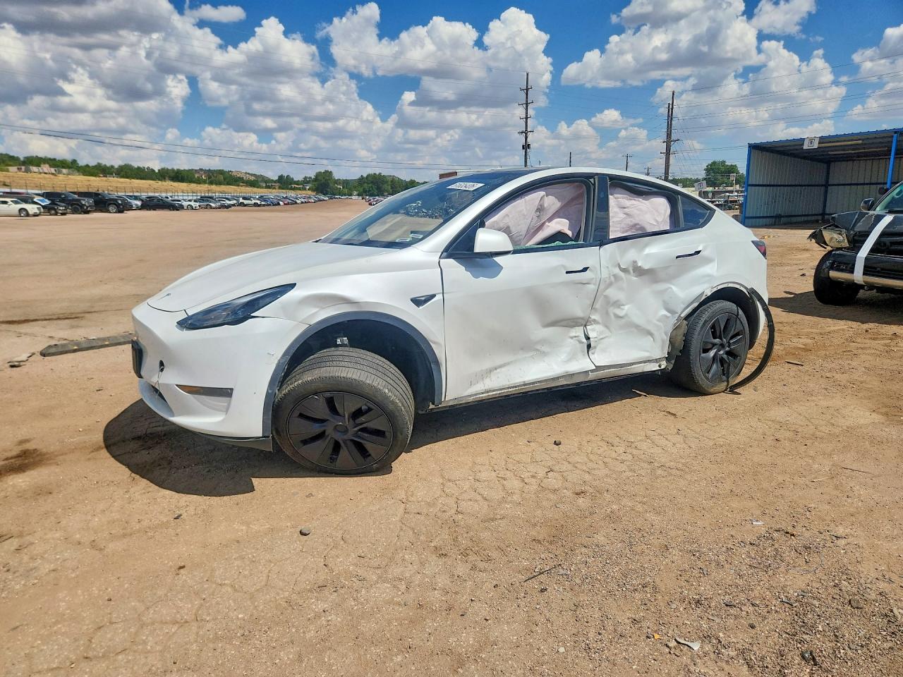 2024 Tesla Model Y White vin: 7SAYGDEE1RA312790