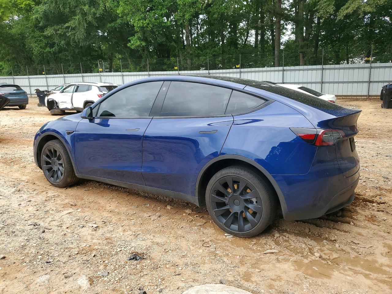 2022 Tesla Model Y Blue vin: 7SAYGDEE2NF423801