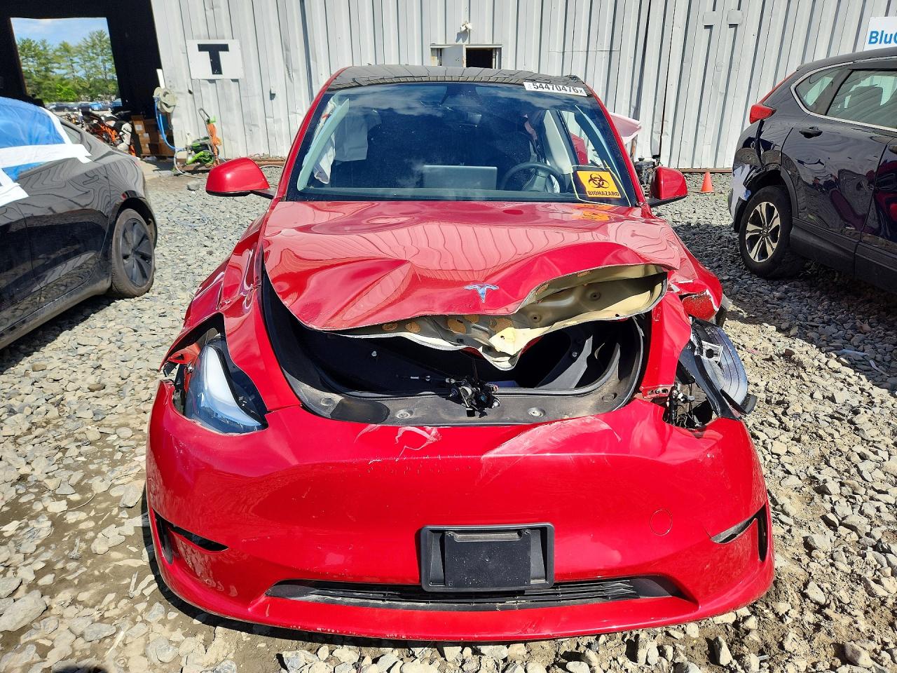 2023 Tesla Model Y Red vin: 7SAYGDEE2PA078883