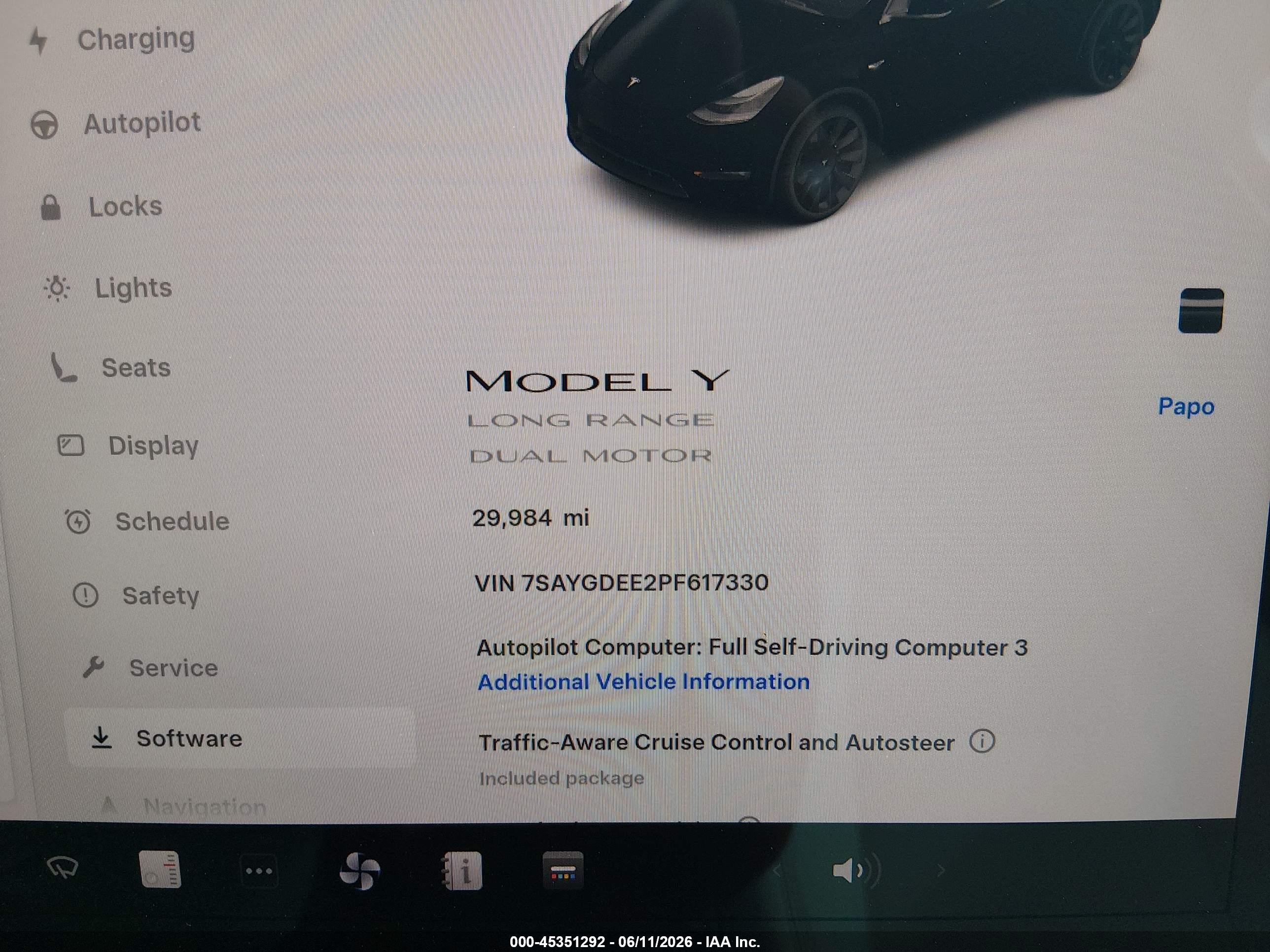 2023 Tesla Model Y Awd/long Range Dual Motor All-wheel Drive Gray vin: 7SAYGDEE2PF617330
