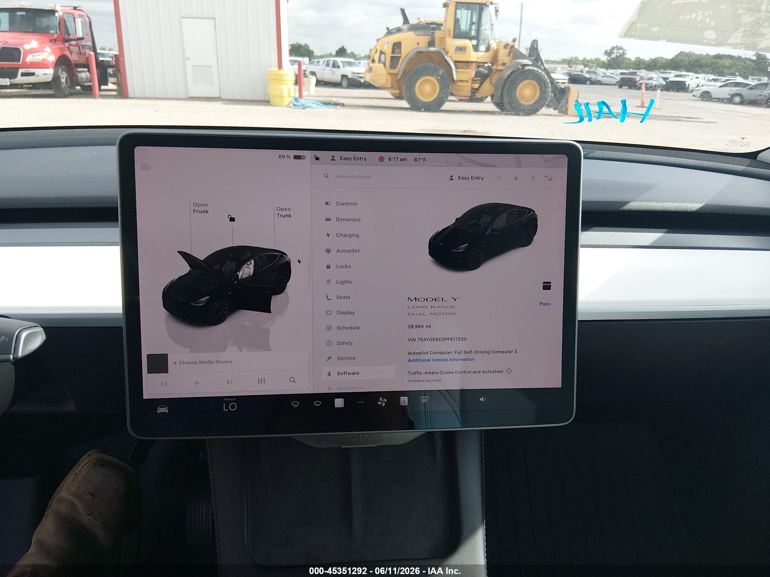 2023 Tesla Model Y Awd/long Range Dual Motor All-wheel Drive Gray vin: 7SAYGDEE2PF617330