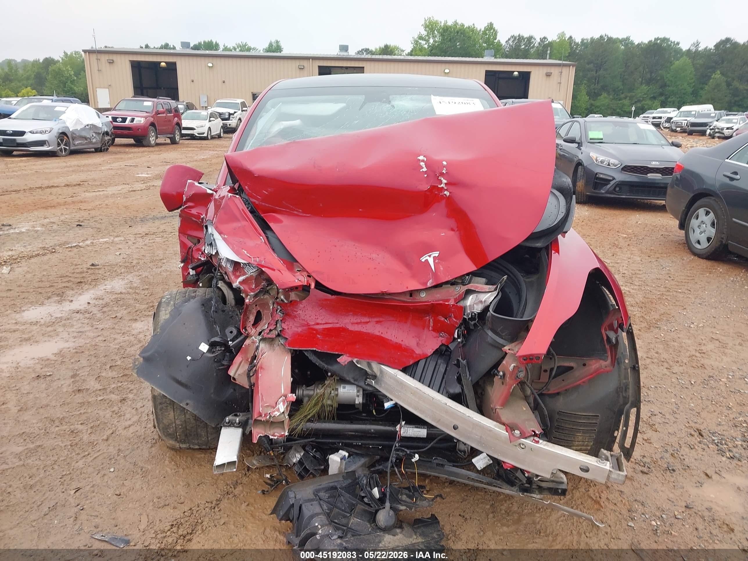 2023 Tesla Model Y Awd/long Range Dual Motor All-wheel Drive Red vin: 7SAYGDEE3PA102625