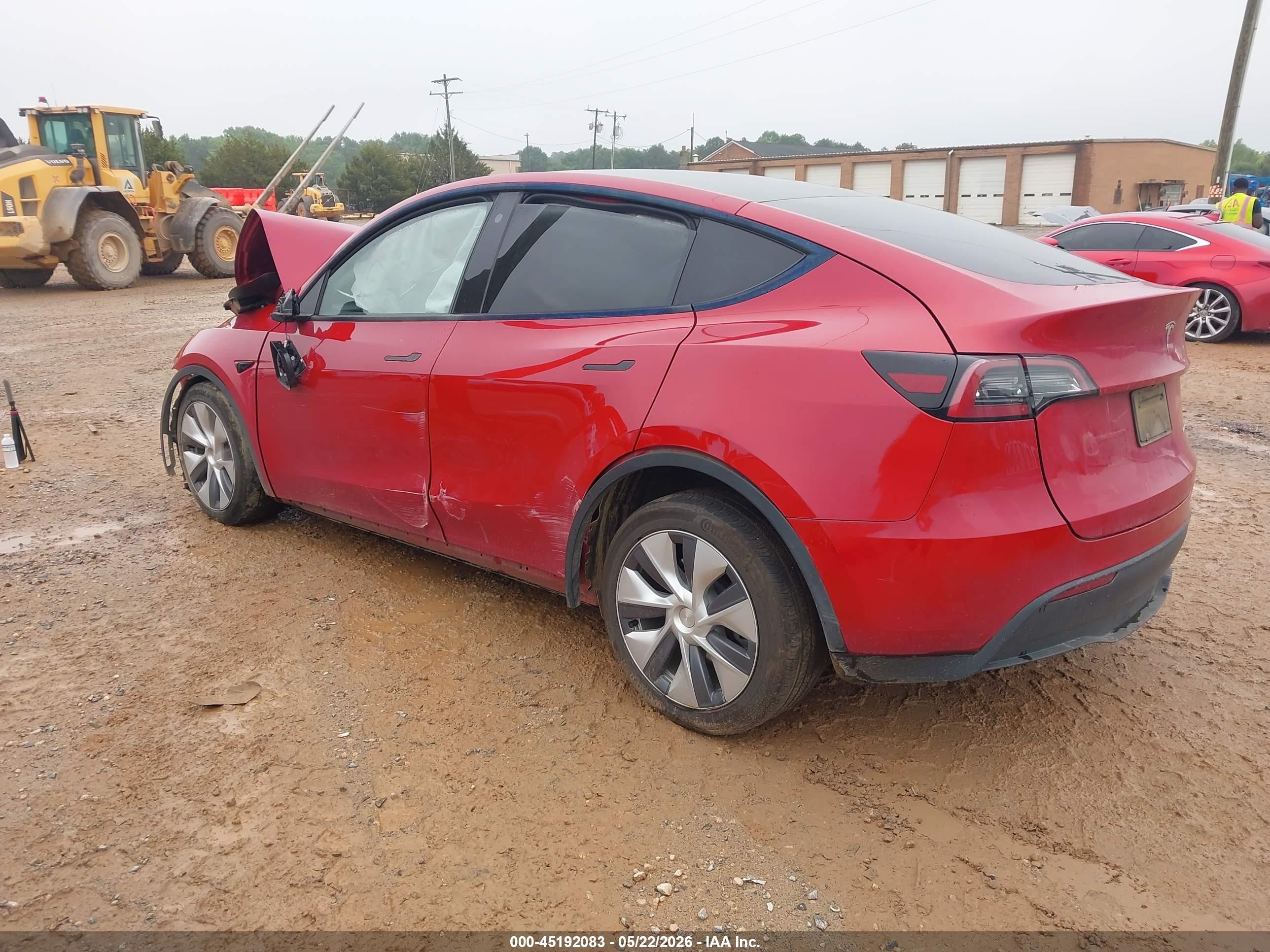 2023 Tesla Model Y Awd/long Range Dual Motor All-wheel Drive Red vin: 7SAYGDEE3PA102625