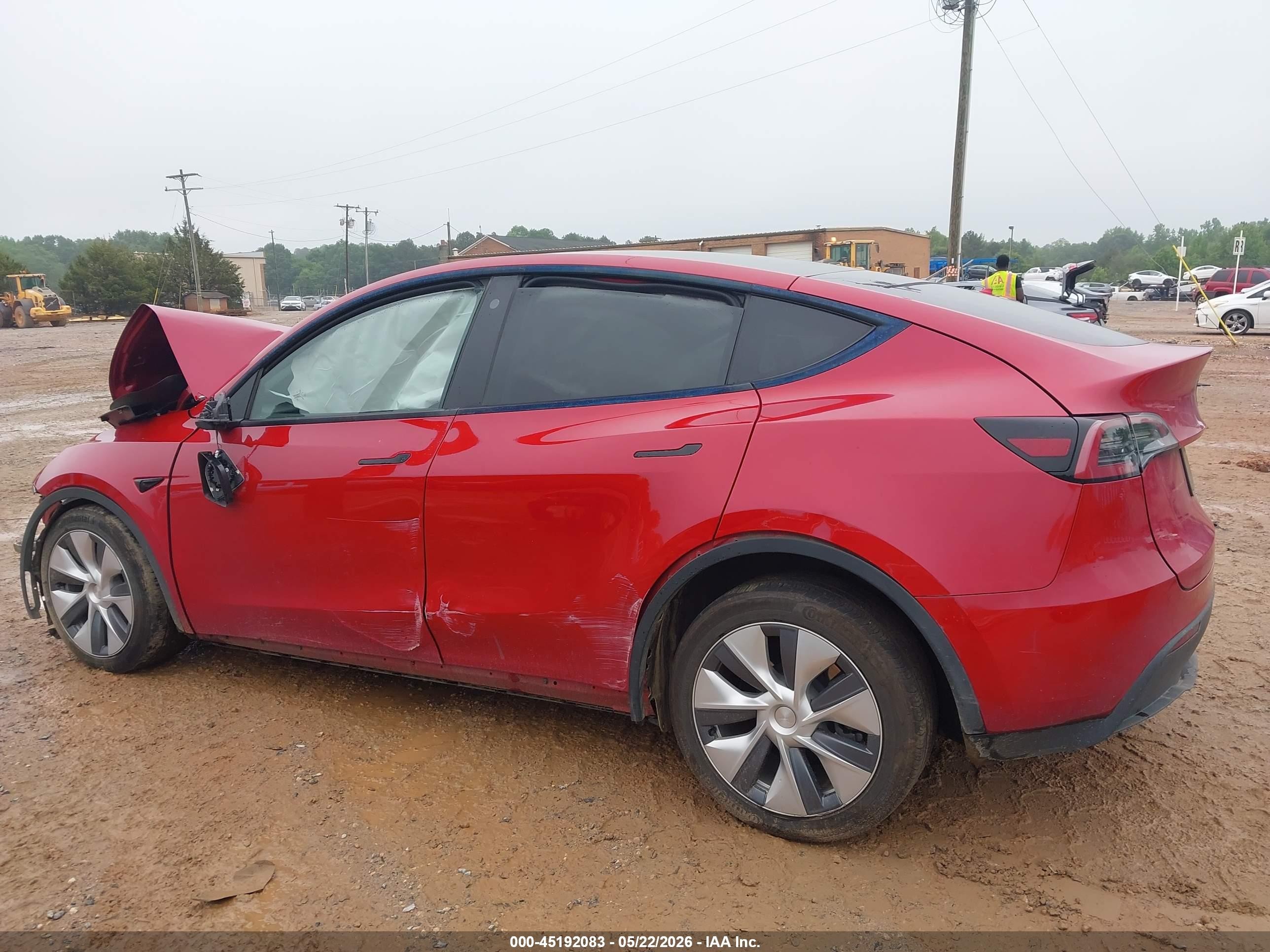 2023 Tesla Model Y Awd/long Range Dual Motor All-wheel Drive Red vin: 7SAYGDEE3PA102625