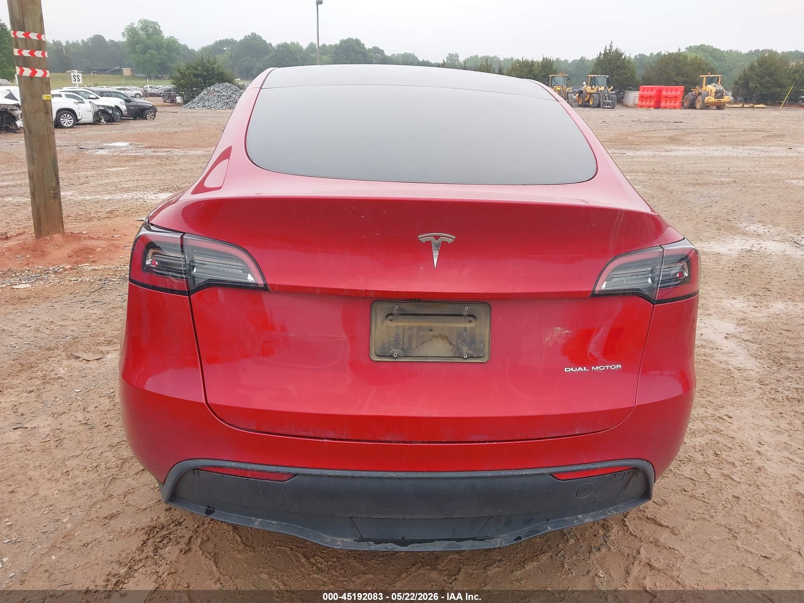 2023 Tesla Model Y Awd/long Range Dual Motor All-wheel Drive Red vin: 7SAYGDEE3PA102625
